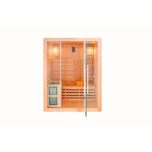 Xxxl Sauna, Holz, Hemlocktanne, 150x190x120 cm, Freizeit, Wellness, Infrarotkabinen