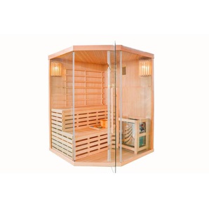 Xxxl Sauna, Holz, Hemlocktanne, 150x200x150 cm, Freizeit, Wellness, Infrarotkabinen