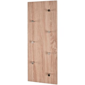 Xxxl Wandgarderobe, Eiche, Chrom, Metall, Holzwerkstoff, Holzoptik, 80x30x5.5 cm, Garderobe, Garderobenleisten & Garderobenhaken