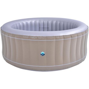 Xxxl Whirlpool Netspa Santorin, Graubraun, Metall, Kunststoff, 70 cm, Freizeit, Pools und Wasserspaß, Whirlpools