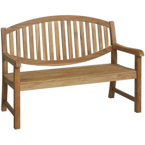 Zebra Süd Gartenbank Bootsbank, Teak, Metall, Holz, Teakholz, massiv, 130x100x56 cm, Holzmöbel, Sitzgelegenheiten Holz, Gartenbänke Holz