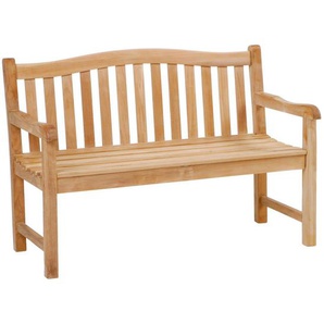 Zebra Süd Gartenbank Pagodenbank, Teak, Holz, Teakholz, massiv, 2-Sitzer, 130x90x63 cm, mit Rückenlehne, Holzmöbel, Sitzgelegenheiten Holz, Gartenbänke Holz