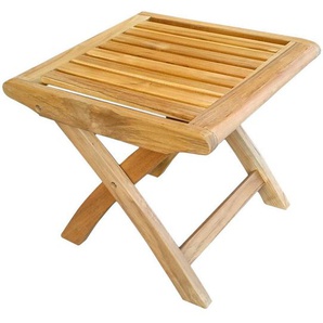 Zebra Süd Gartenhocker Brasilia, Teak, Holz, Teakholz, massiv, 47x49x44 cm, Gartenmöbel, Gartenstühle, Gartenhocker