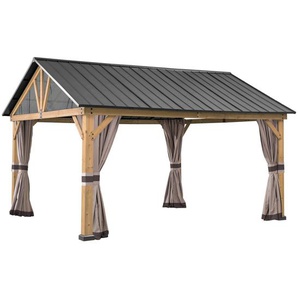 Zedernholz Gazebo Netz für 335cm x 393cm