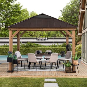 Zedernholz Gazebo Pavillon PIRIN - 336cm x 336cm,  Munnsville