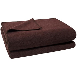 Zoeppritz Fleecedecke Soft-Fleece, Dunkelbraun, Textil, Uni, 160x200 cm, Textiles Vertrauen - Oeko-Tex®, Kettelrand, pflegeleicht, Wohntextilien, Decken, Fleecedecken