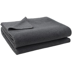 Zoeppritz Fleecedecke Soft-Fleece, Grau, Textil, Uni, 160x200 cm, Textiles Vertrauen - Oeko-Tex®, Kettelrand, pflegeleicht, Wohntextilien, Decken, Fleecedecken