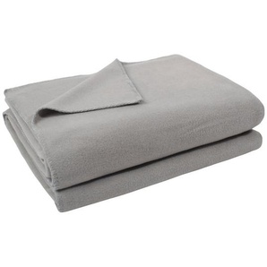 Zoeppritz Fleecedecke Soft-Fleece, Hellgrau, Textil, Uni, 160x200 cm, Textiles Vertrauen - Oeko-Tex®, Kettelrand, pflegeleicht, Wohntextilien, Decken, Fleecedecken