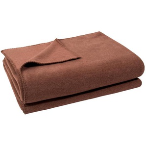 Zoeppritz Fleecedecke Soft-Fleece, Schlamm, Textil, Uni, 160x200 cm, Textiles Vertrauen - Oeko-Tex®, Kettelrand, pflegeleicht, Wohntextilien, Decken, Fleecedecken