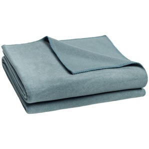 Zoeppritz Fleecedecke Soft Fleece, Blau, Textil, Uni, 160x200 cm, pflegeleicht, Wohntextilien, Decken, Fleecedecken