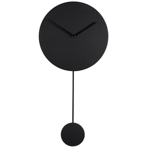 Zuiver Uhr, Schwarz, Kunststoff, 30x63x4 cm, Dekoration, Uhren, Wanduhren