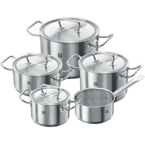 Zwilling Kochtopfset Twin Classic Mat., Edelstahl, Metall, 5-teilig, 16 cm,20 cm,16 cm, 2 L,3.5 L,6 L,3 L,1.5 L, rund, Kochen, Töpfe, Topfsets