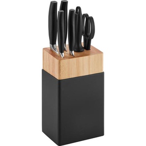 Zwilling Messerblock Five Star, Schwarz, Holz, Kunststoff, 7-teilig, Made in Germany, Kochen, Küchenmesser, Messersets