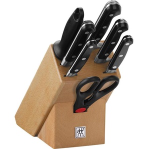 Zwilling Messerblock Zwilling Professional S, Schwarz, Metall, Holz, Kunststoff, 8-teilig, 16x15x36.5 cm, Kochen, Küchenmesser, Messersets