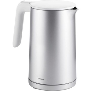 Zwilling Wasserkocher Enfinigy, Silber, Metall, Kunststoff, 1,5 l, automatische Abschaltung, Trockengehschutz, Überhitzungsschutz, 360°-Sockel, abgedecktes Heizelement, Beleuchtung, Kaffee & Tee, Tee- & Kaffeezubereitung, Wasserkocher