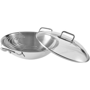 Zwilling WOK Plus, Edelstahl, Metall, rund, backofengeeignet,backofengeeignet, Kochen, Pfannen, Woks